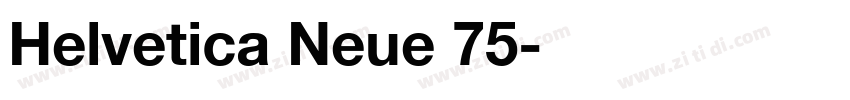 Helvetica Neue 75字体转换